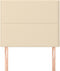 vidaXL - Hoofdborden - 2 - st - 90x5x78/88 - cm - stof - crèmekleurig