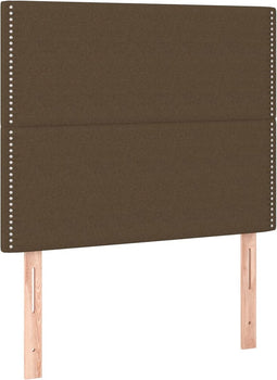 vidaXL - Hoofdborden - 2 - st - 90x5x78/88 - cm - stof - donkerbruin