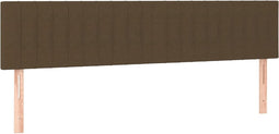vidaXL - Hoofdborden - 2 - st - 90x5x78/88 - cm - stof - donkerbruin