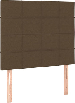 vidaXL - Hoofdborden - 2 - st - 90x5x78/88 - cm - stof - donkerbruin