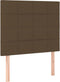 vidaXL - Hoofdborden - 2 - st - 90x5x78/88 - cm - stof - donkerbruin