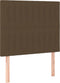 vidaXL - Hoofdborden - 2 - st - 90x5x78/88 - cm - stof - donkerbruin