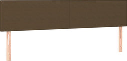 vidaXL - Hoofdborden - 2 - st - 90x5x78/88 - cm - stof - donkerbruin