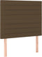 vidaXL - Hoofdborden - 2 - st - 90x5x78/88 - cm - stof - donkerbruin