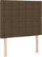 vidaXL - Hoofdborden - 2 - st - 90x5x78/88 - cm - stof - donkerbruin