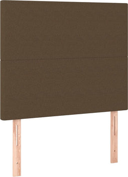 vidaXL - Hoofdborden - 2 - st - 90x5x78/88 - cm - stof - donkerbruin
