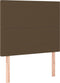 vidaXL - Hoofdborden - 2 - st - 90x5x78/88 - cm - stof - donkerbruin