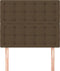 vidaXL - Hoofdborden - 2 - st - 90x5x78/88 - cm - stof - donkerbruin