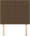 vidaXL - Hoofdborden - 2 - st - 90x5x78/88 - cm - stof - donkerbruin