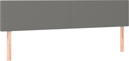 vidaXL - Hoofdborden - 2 - st - 90x5x78/88 - cm - stof - donkergrijs