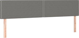 vidaXL - Hoofdborden - 2 - st - 90x5x78/88 - cm - stof - donkergrijs