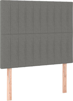 vidaXL - Hoofdborden - 2 - st - 90x5x78/88 - cm - stof - donkergrijs