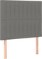 vidaXL - Hoofdborden - 2 - st - 90x5x78/88 - cm - stof - donkergrijs