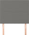 vidaXL - Hoofdborden - 2 - st - 90x5x78/88 - cm - stof - donkergrijs