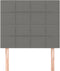 vidaXL - Hoofdborden - 2 - st - 90x5x78/88 - cm - stof - donkergrijs