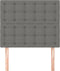 vidaXL - Hoofdborden - 2 - st - 90x5x78/88 - cm - stof - donkergrijs