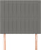 vidaXL - Hoofdborden - 2 - st - 90x5x78/88 - cm - stof - donkergrijs