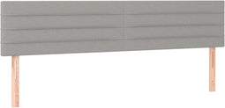 vidaXL - Hoofdborden - 2 - st - 90x5x78/88 - cm - stof - lichtgrijs