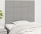 vidaXL - Hoofdborden - 2 - st - 90x5x78/88 - cm - stof - lichtgrijs