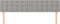 vidaXL - Hoofdborden - 2 - st - 90x5x78/88 - cm - stof - lichtgrijs