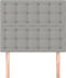 vidaXL - Hoofdborden - 2 - st - 90x5x78/88 - cm - stof - lichtgrijs