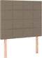 vidaXL - Hoofdborden - 2 - st - 90x5x78/88 - cm - stof - taupe