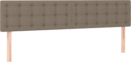vidaXL - Hoofdborden - 2 - st - 90x5x78/88 - cm - stof - taupe