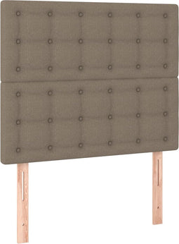 vidaXL - Hoofdborden - 2 - st - 90x5x78/88 - cm - stof - taupe