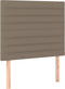 vidaXL - Hoofdborden - 2 - st - 90x5x78/88 - cm - stof - taupe
