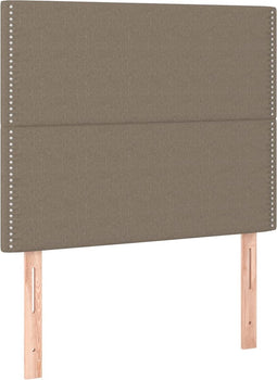 vidaXL - Hoofdborden - 2 - st - 90x5x78/88 - cm - stof - taupe