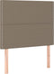 vidaXL - Hoofdborden - 2 - st - 90x5x78/88 - cm - stof - taupe
