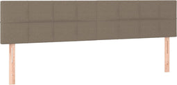 vidaXL - Hoofdborden - 2 - st - 90x5x78/88 - cm - stof - taupe