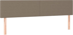 vidaXL - Hoofdborden - 2 - st - 90x5x78/88 - cm - stof - taupe