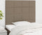 vidaXL - Hoofdborden - 2 - st - 90x5x78/88 - cm - stof - taupe