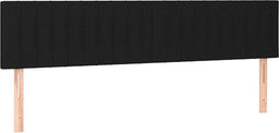 vidaXL - Hoofdborden - 2 - st - 90x5x78/88 - cm - stof - zwart