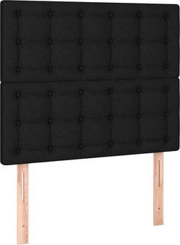 vidaXL - Hoofdborden - 2 - st - 90x5x78/88 - cm - stof - zwart