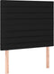 vidaXL - Hoofdborden - 2 - st - 90x5x78/88 - cm - stof - zwart