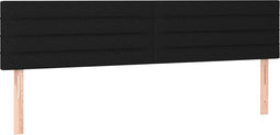 vidaXL - Hoofdborden - 2 - st - 90x5x78/88 - cm - stof - zwart