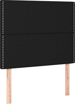 vidaXL - Hoofdborden - 2 - st - 90x5x78/88 - cm - stof - zwart