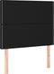 vidaXL - Hoofdborden - 2 - st - 90x5x78/88 - cm - stof - zwart