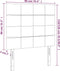 vidaXL - Hoofdborden - 2 - st - 90x5x78/88 - cm - stof - zwart