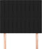 vidaXL - Hoofdborden - 2 - st - 90x5x78/88 - cm - stof - zwart