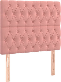 vidaXL - Hoofdborden - 2 - st - 90x7x78/88 - cm - fluweel - roze