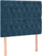 vidaXL - Hoofdborden - 2 - st - 90x7x78/88 - cm - fluweel - donkerblauw