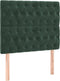 vidaXL - Hoofdborden - 2 - st - 90x7x78/88 - cm - fluweel - donkergroen