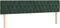 vidaXL - Hoofdborden - 2 - st - 90x7x78/88 - cm - fluweel - donkergroen