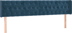 vidaXL - Hoofdborden - 2 - st - 90x7x78/88 - cm - fluweel - donkerblauw