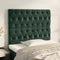 vidaXL - Hoofdborden - 2 - st - 90x7x78/88 - cm - fluweel - donkergroen