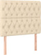 vidaXL - Hoofdborden - 2 - st - 90x7x78/88 - cm - stof - crèmekleurig