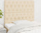 vidaXL - Hoofdborden - 2 - st - 90x7x78/88 - cm - stof - crèmekleurig